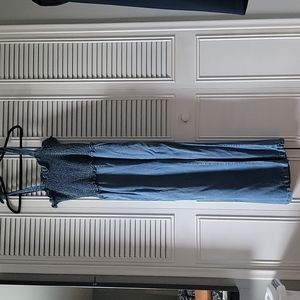 Smocked Denim Jumpsuit